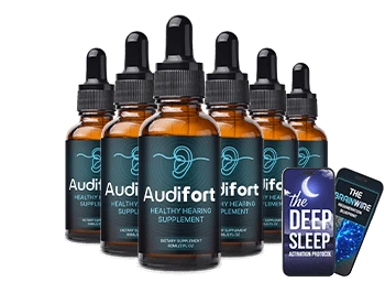 Audifort 6-bottle kit, 180-day supply, lowest price per bottle with free US shipping