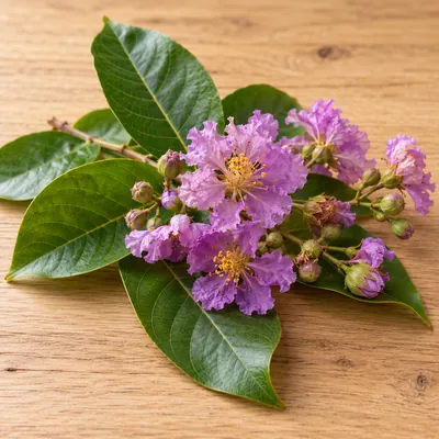 Banaba leaves and purple banaba flowers, source of corosolic acid