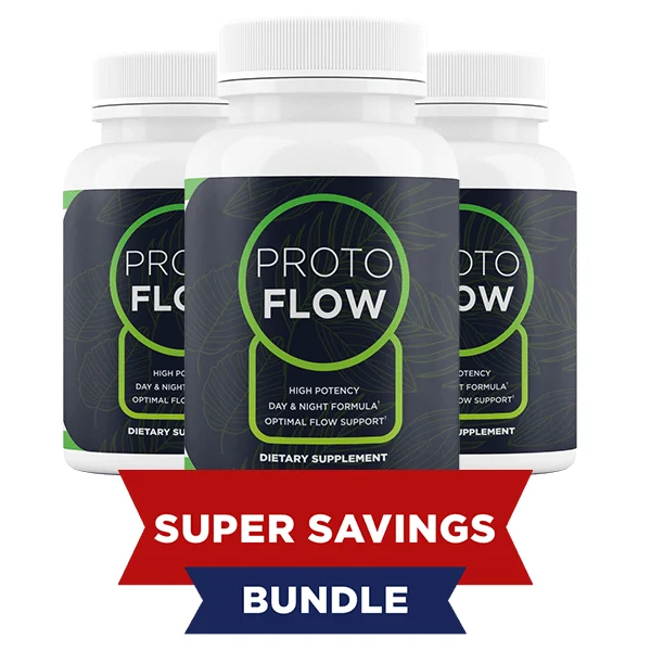 Three bottles of ProtoFlow, official product photo
