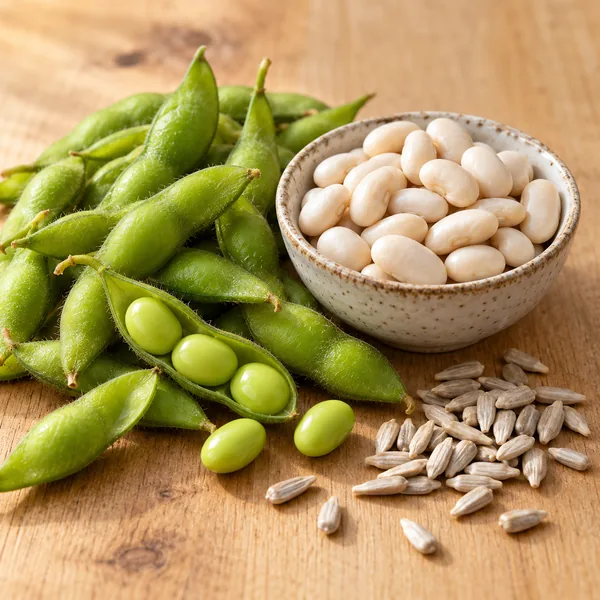 Soy lecithin granules and soybeans, the source of phosphatidylserine